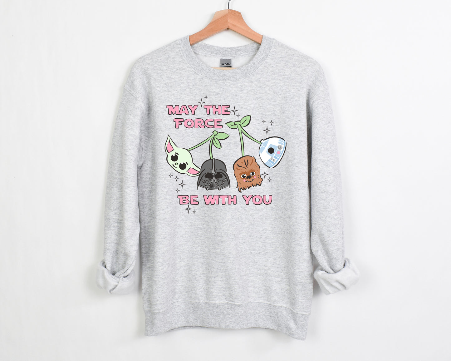 Galactic Cherries Pink- Adult Fleece Sweatshirt