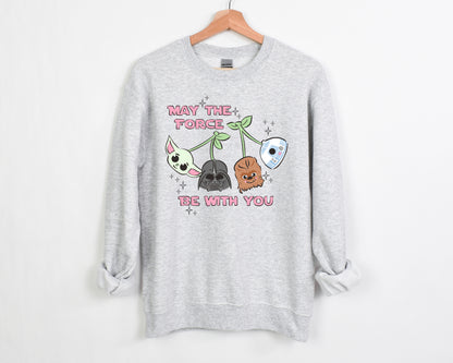 Galactic Cherries Pink- Adult Fleece Sweatshirt