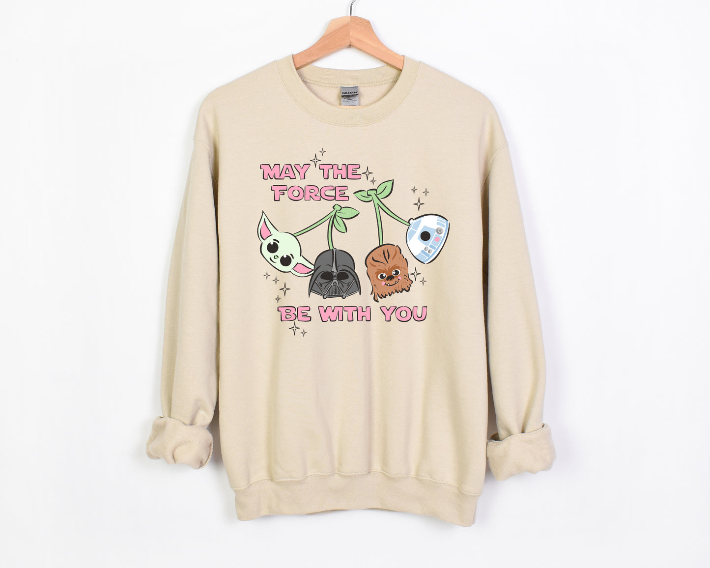 Galactic Cherries Pink- Adult Fleece Sweatshirt