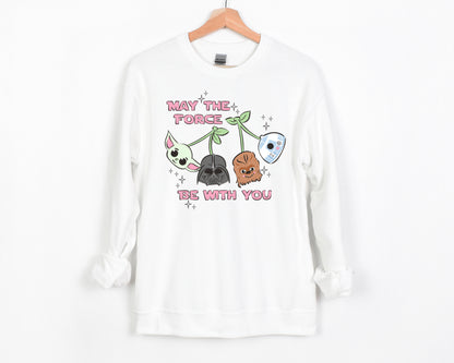 Galactic Cherries Pink- Adult Fleece Sweatshirt