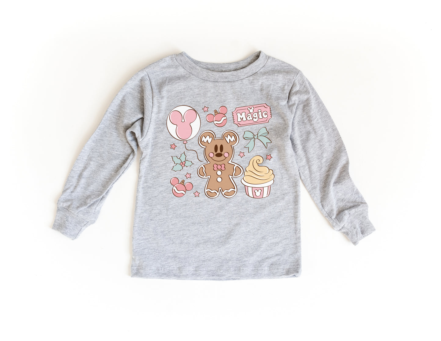 Ginger Cookie Snacks (Pink) - Kids Long Sleeve