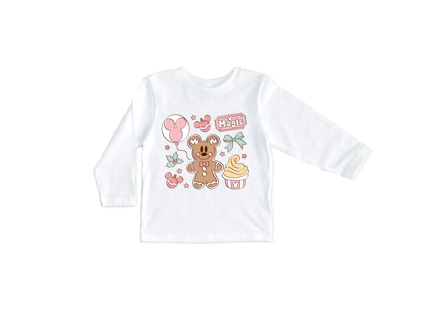 Ginger Cookie Snacks (Pink) - Kids Long Sleeve