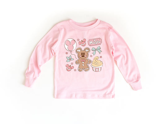 Ginger Cookie Snacks (Pink) - Kids Long Sleeve