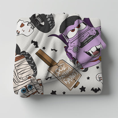 Halloween Carsland (Light) Minky Throw Blanket *PREORDER*