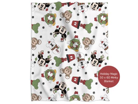 Holiday Magic Minky Throw Blanket *READY TO SHIP*