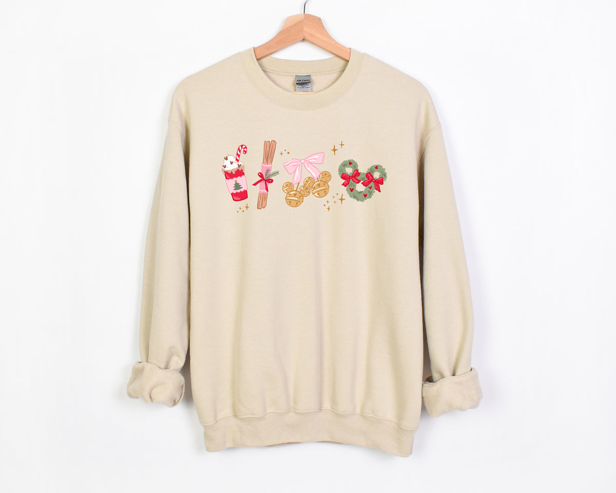 Jingle Bells (Pink) - Adult Fleece Sweatshirt