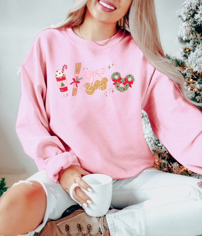 Jingle Bells (Pink) - Adult Fleece Sweatshirt