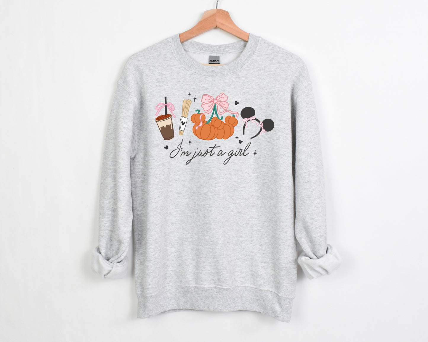 Just a {Fall} Girl  - Adult Fleece Sweatshirt