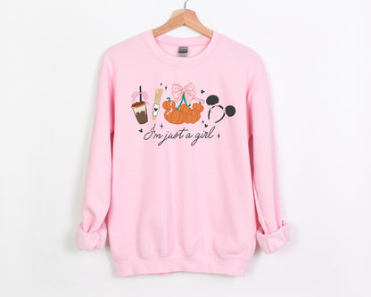 Just a {Fall} Girl  - Adult Fleece Sweatshirt