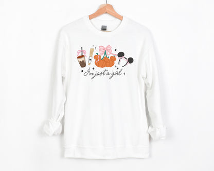 Just a {Fall} Girl  - Adult Fleece Sweatshirt