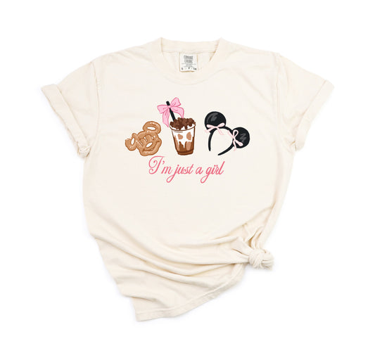 Just a Girl - Comfort Colors Adult Tee