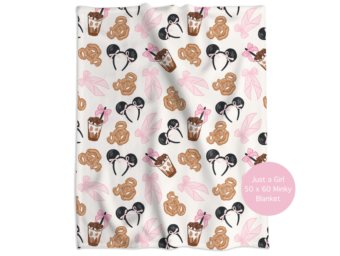 Just a Girl Minky Throw Blanket *PREORDER*