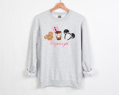 Just a Girl  - Adult Fleece Sweatshirt