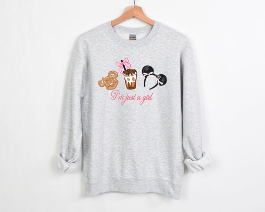 Just a Girl  - Adult Fleece Sweatshirt