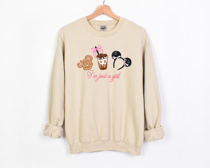 Just a Girl  - Adult Fleece Sweatshirt
