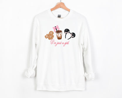 Just a Girl  - Adult Fleece Sweatshirt