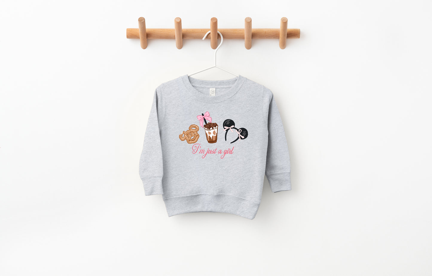 Just a Girl - Kids Fleece Sweatshirt