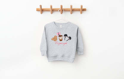 Just a Girl - Kids Fleece Sweatshirt
