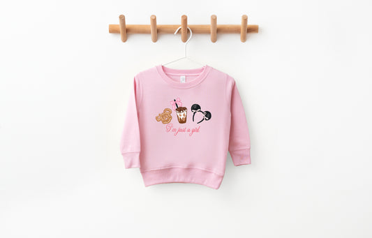Just a Girl - Kids Fleece Sweatshirt
