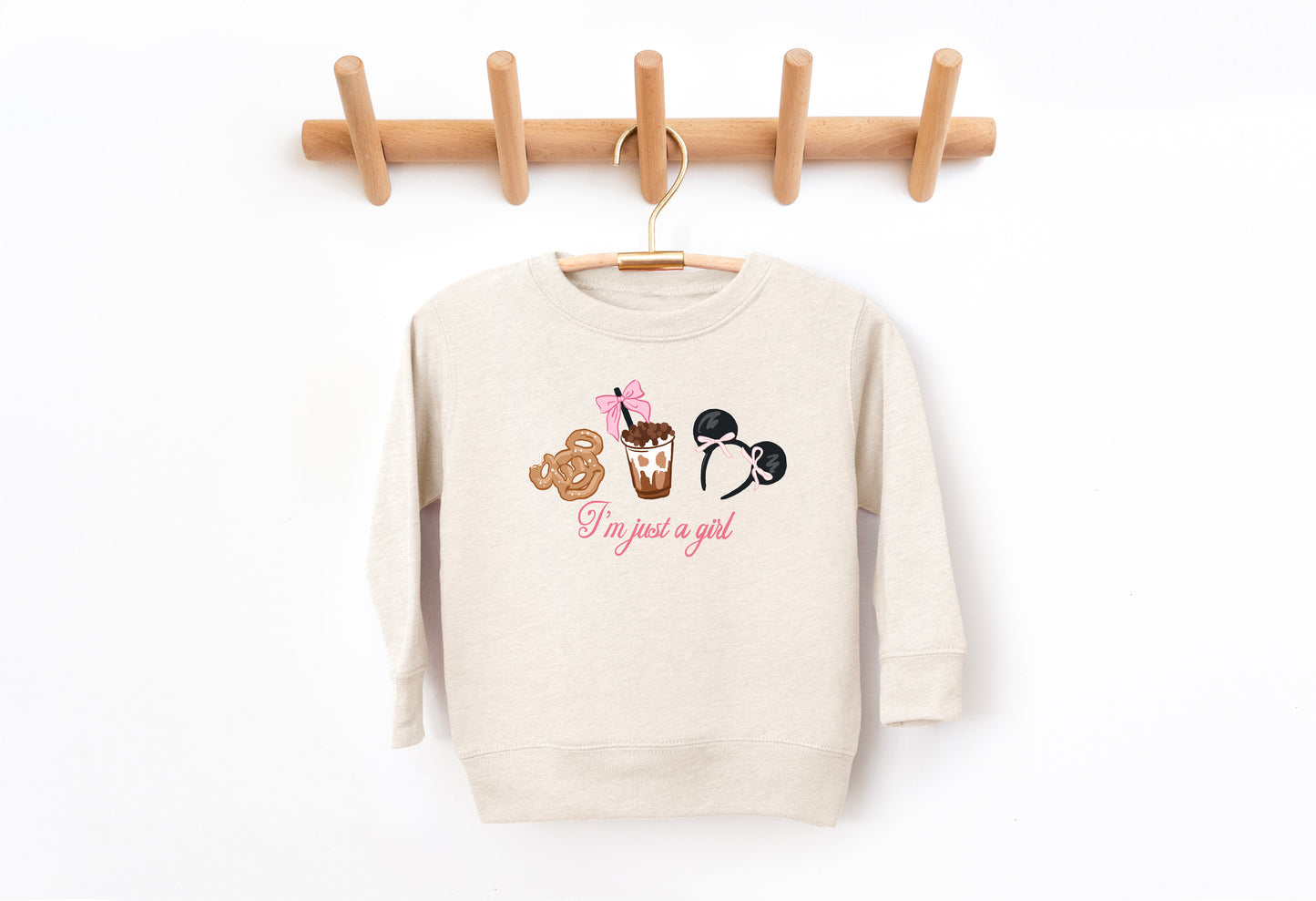 Just a Girl - Kids Fleece Sweatshirt
