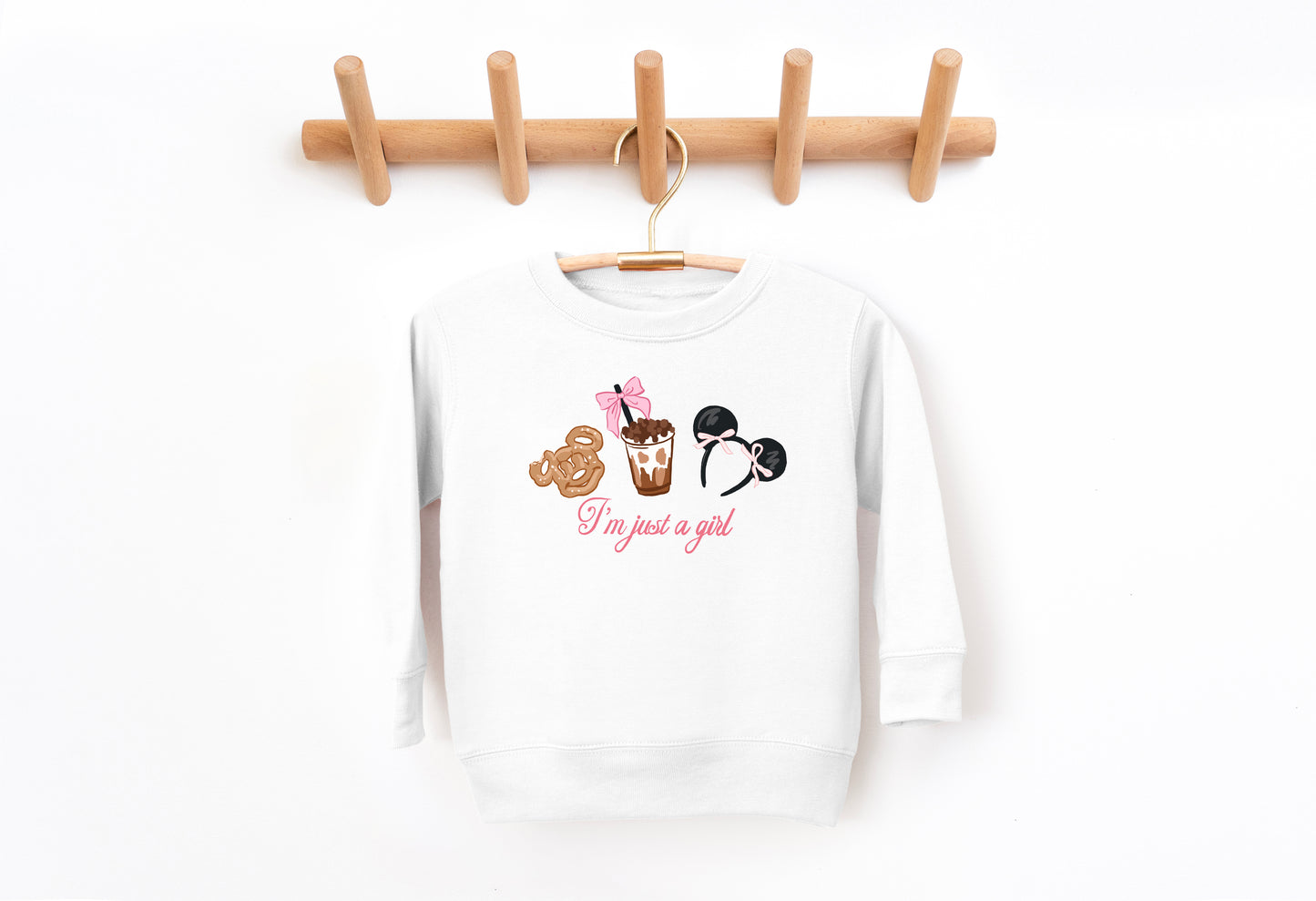 Just a Girl - Kids Fleece Sweatshirt