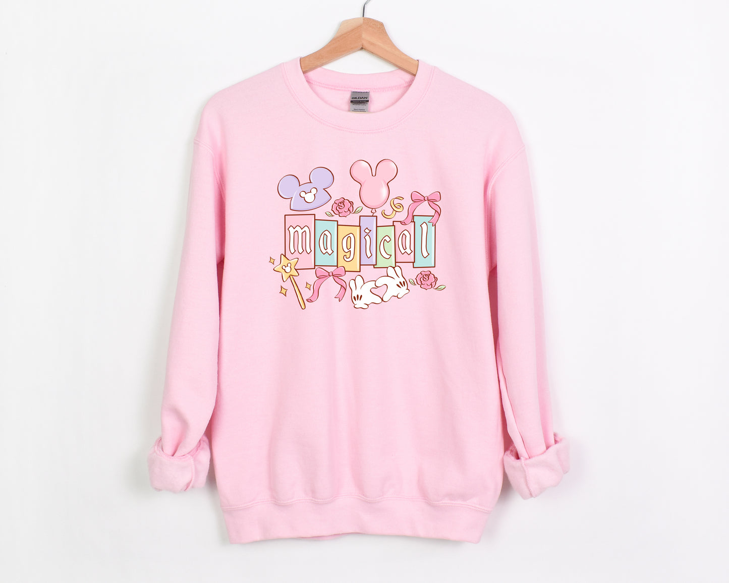 Magical Parks  - Medium Pink Adult Fleece Sweatshirt *READY TO SHIP*