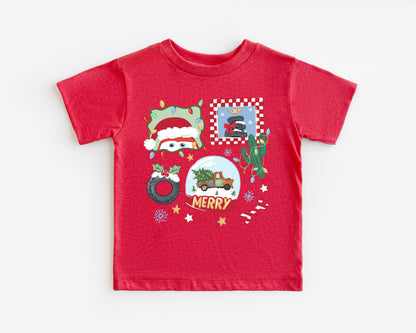 Merry Christmas Cars - Kids Tee
