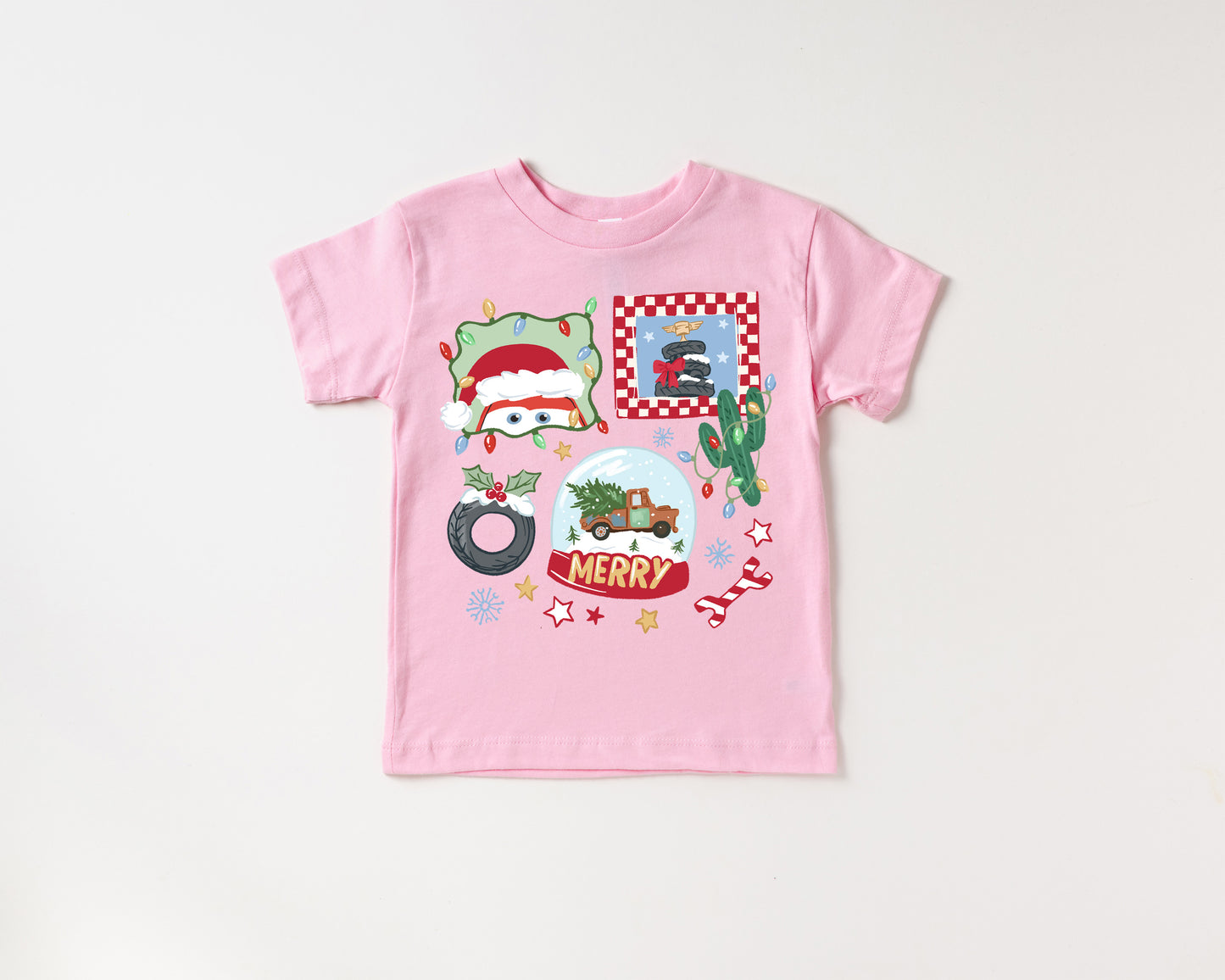 Merry Christmas Cars - Kids Tee