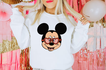 Lovestruck Mouse - Adult Fleece Sweatshirt