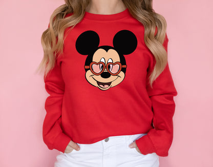 Lovestruck Mouse - Adult Fleece Sweatshirt