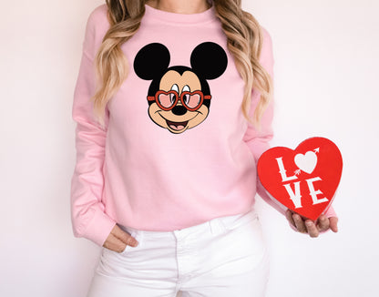 Lovestruck Mouse - Adult Fleece Sweatshirt