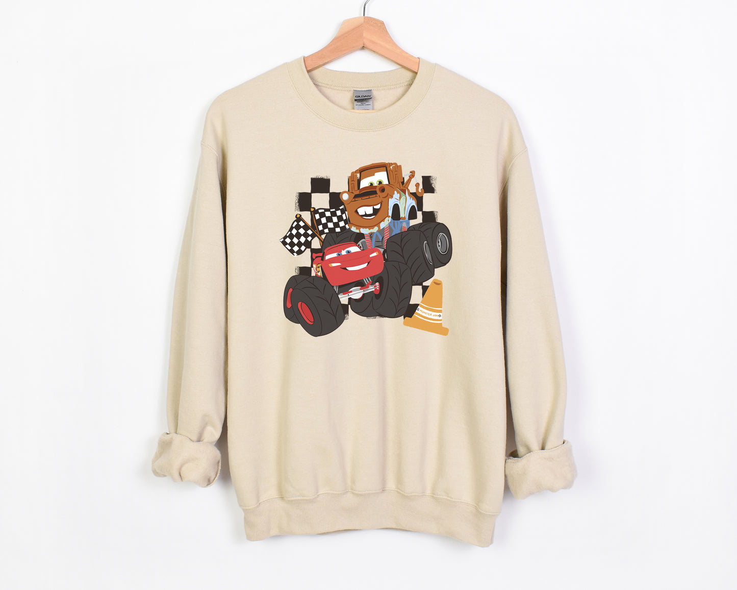 Mater & McQueen Monster Trucks - Adult Fleece Sweatshirt