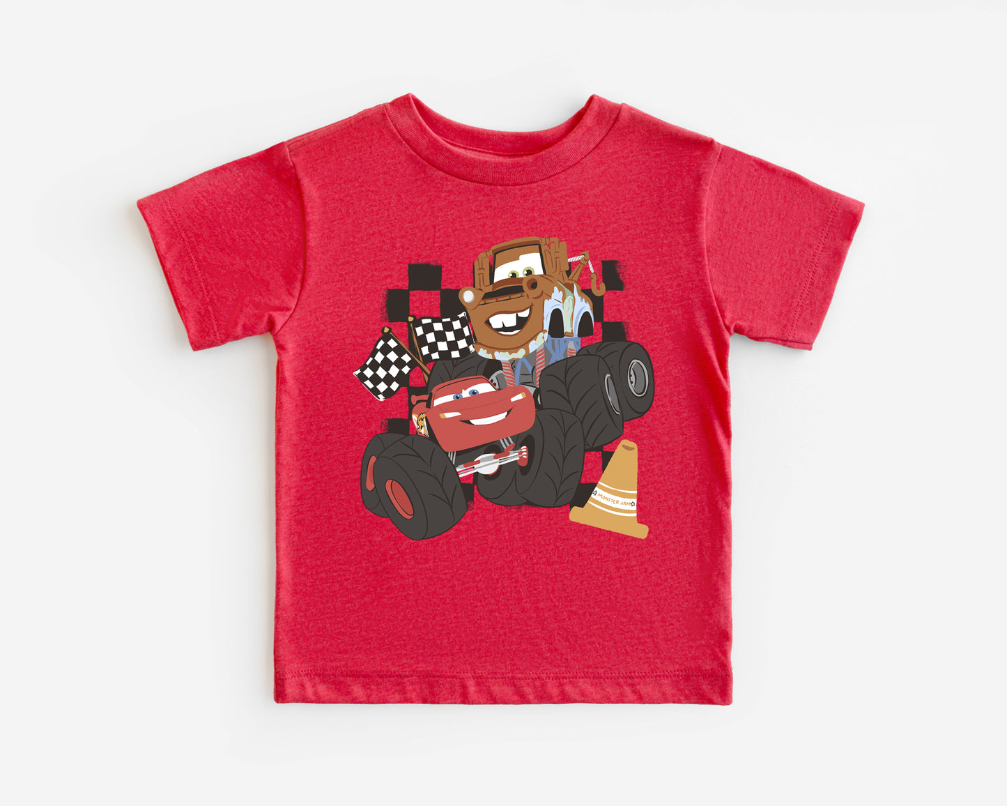 Mater & McQueen Monster Trucks  - Kids Tee