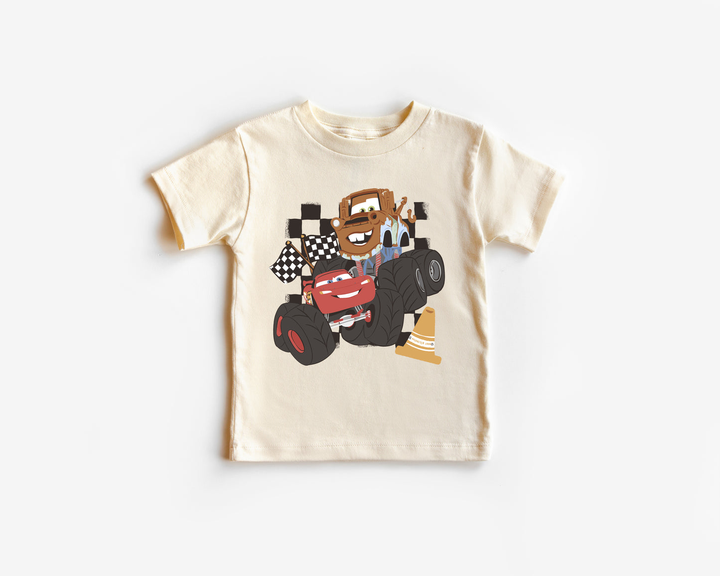 Mater & McQueen Monster Trucks  - Kids Tee