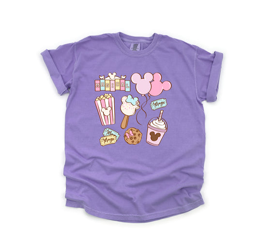 Park Snacks - Medium Violet Comfort Colors Adult Tee *READY TO SHIP*