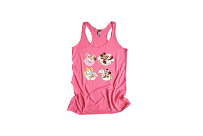 Pool Party (Pink) - Triblend Women's Racerback Tank