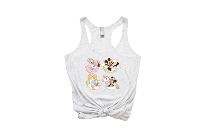 Pool Party (Pink) - Triblend Women's Racerback Tank