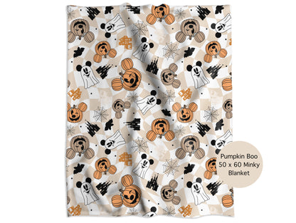 Pumpkin Boo Minky Throw Blanket *PREORDER*