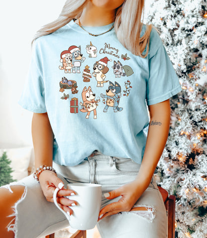 Pup Family Christmas - Comfort Colors Adult Tee
