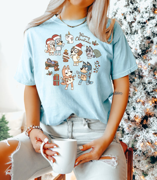 Pup Family Christmas - Comfort Colors Adult Tee