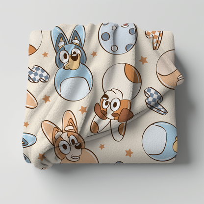 Puppy Peeps (Cream) Minky Throw Blanket *PREORDER*