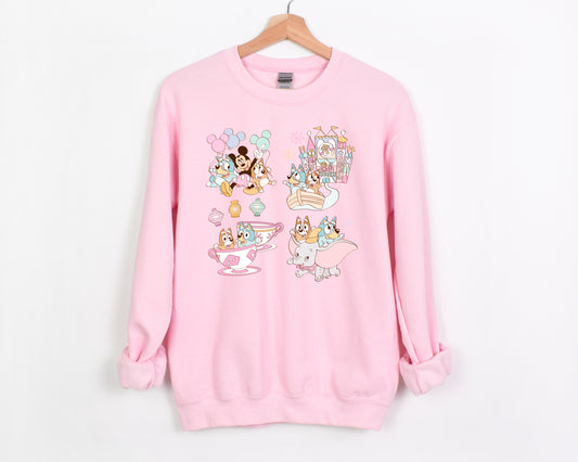 Pup Sisters at the Park - Adult Fleece Sweatshirt