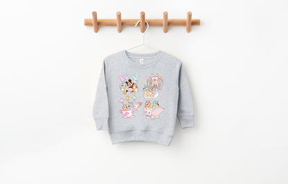 Pup Sisters at the Park - Kids Fleece Sweatshirt