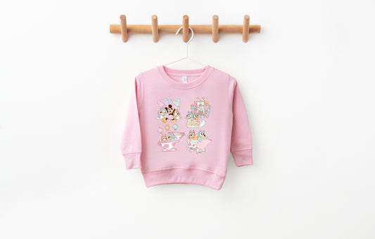 Pup Sisters at the Park - Kids Fleece Sweatshirt