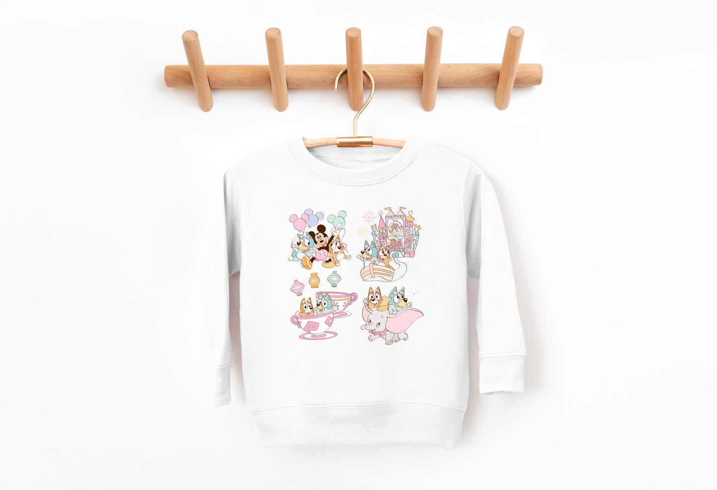 Pup Sisters at the Park - Kids Fleece Sweatshirt