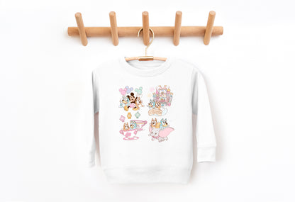 Pup Sisters at the Park - Kids Fleece Sweatshirt