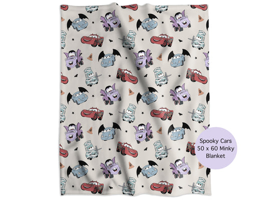 Spooky Cars Crew Minky Throw Blanket *PREORDER*