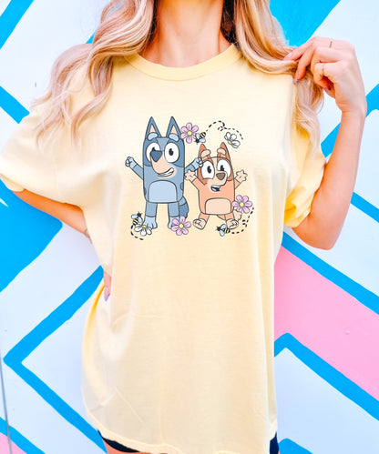 Spring Puppy Sisters - Comfort Colors Adult Tee