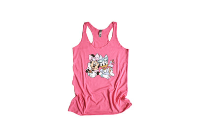 Summer Besties - Triblend Women's Racerback Tank