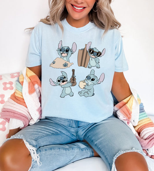 Summer Alien - XL Chambray Comfort Colors Adult Tee *READY TO SHIP*